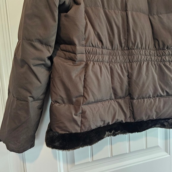 Charter Club Jacket Womens XL Brown Down and Duck Feathers Quilted Winter Warm - Picture 7 of 10